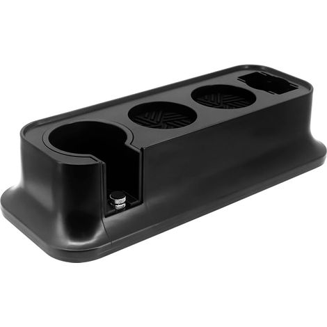 Espresso tamperholder, plastique café tamperholder, tamperbacket, taille universelle, tamper en dispenser, accessoire barista (noir) (1/5)