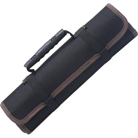 Sac à outils - Étui enroulable - Sac de rangement pour outils - 585 × 355 × 5 mm - Tissu Oxford- Noir - Avec poignée - Pour usage mécanique, entretien, équipement de Work , etc. (1/4)