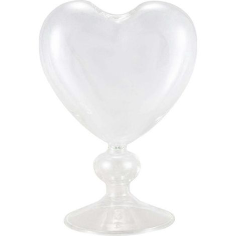 Pot de fleurs en verre, vase en forme de cœur, vase décoratif sur pied pour la maison, vase de bureau décoratif. (1/5)