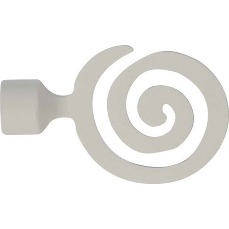 TERMINALE DECORATIVO D.25MM COL.BIANCO (1/2)