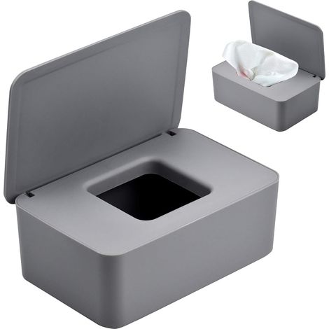 Boîte de rangement pour lingettes humides et mouchoirs avec couvercle hermétique (1/5)