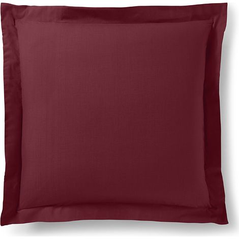 Taie d'oreiller "Prémium" toutes dimensions - Prémium Grenat - 63 x 63 cm volant plat piqué - Prémium Grenat -