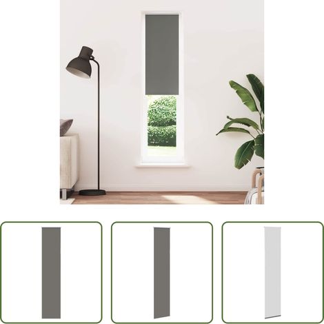 vidaXL Sichtschutz - Verdunkelungsrollo Grau 60x230 cm Stoffbreite 55,7 cm Polyester (1/5)