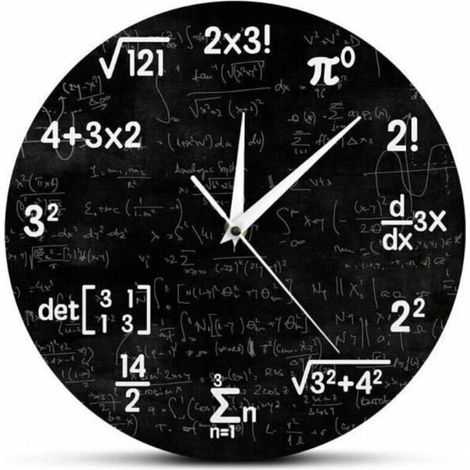 Horloge, Mathématiques Horloge Murale Mathématiques Horloge Graduation Cadeau Enfants Formule Mathématiques Symboles Horloge Décoration De La Chambre Décoration Murale Salon Horloge & Horlog