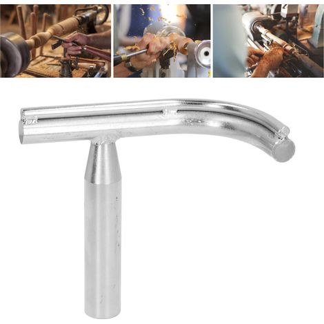 J-förmige Werkzeugauflage für Holzdrehbänke, gebogene Werkzeugauflage für Holzdrehbänke, 5/8"-Durchmesser-Säule, geeignet für einen 25-mm-Holzdrehbänke-Sockel. (1/5)