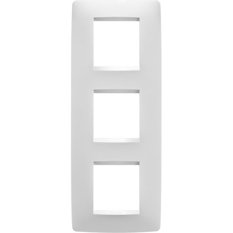 PLAQUE ONE 2+2+2P V BLANC SATIN GEWISS GW16127VW