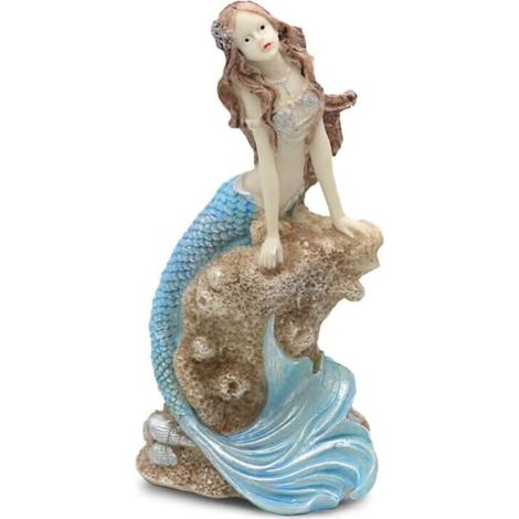 Statue de sirène, statue en résine exquise, sculpture de collection d'art pour décor de salon, maison, cadeaux d'anniversaire (1/5)