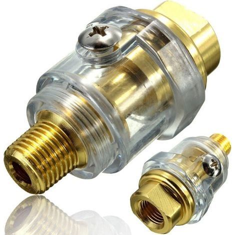 Mini Lubrificateur, 2pcs Huileur Pneumatique 1/4 Graisseur en Ligne miniBrouillard Pneumatique Huileur Graisseur pour Des Accessoires Pneumatiques de Compresseur D'air D'outil (1/5)