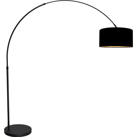 Mexlite - lámpara de pie - Flair - negro - metal textil - lámpara