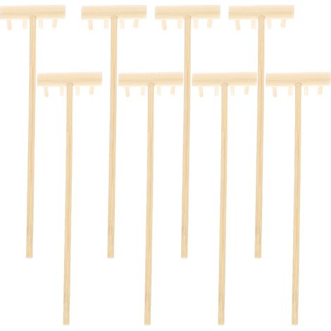Râteau de jardin Zen Tools Mini bac à sable en bois, kit d'outils miniature, accessoire de jardinage DIY, modèle de petite table en bambou