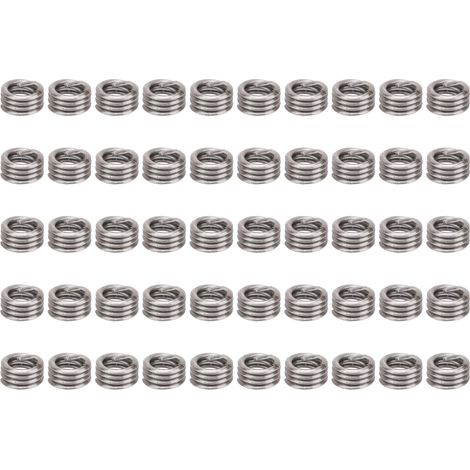 50 pièces Insert fileté en acier inoxydable douille réparation trou vis kit US 5‑401D (1/5)