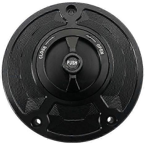 Bouchon de réservoir de carburant universel à trois trous en aluminium à dégagement rapide compatible avec les motos, compatible avec les séries CBR650R, CB500X et CB400X, noir FDQ. (1/5)