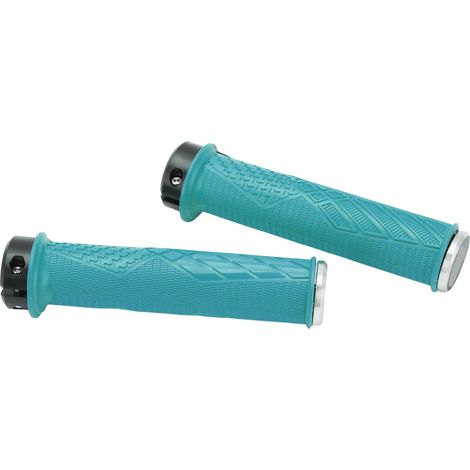 Poignées de vélo de montagne ENLEE (lot de 2), antidérapantes, avec verrouillage, couleur vert foncé. (1/5)