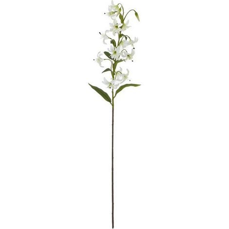 Turks Cap Lily Spray (Single Stem Flower) - Plastic - Height 82 cm - Green