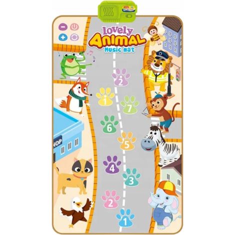 Alfombra musical grande, mega interactiva, con sonidos de animales educativos. (1/3)