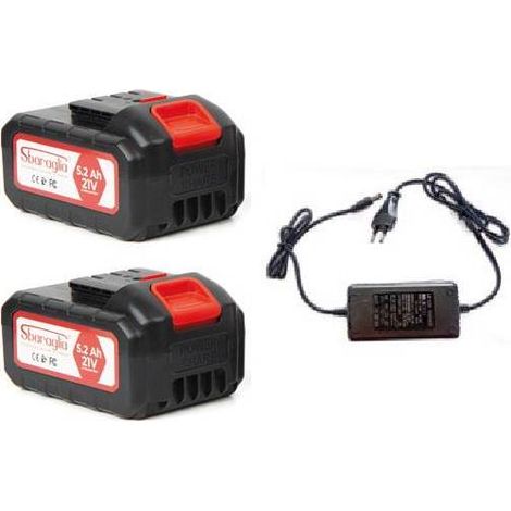 KIT 2 BATER�AS 21V 5,2 Ah + CARGADOR DE BATER�AS SBARAGLIA