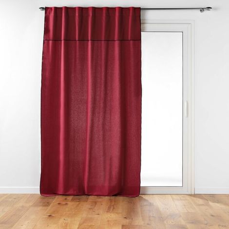 Ridea passant cache-volants en coton 140 x 240 cm Mistraline Bordeaux (1/5)