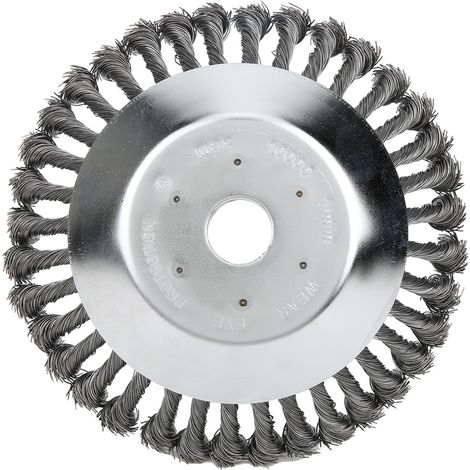 Ortviai Brosse à fil d'acier de 20 cm pour débroussailleuse – Remplacement robuste pour nettoyage, décapage et polissage (1/3)