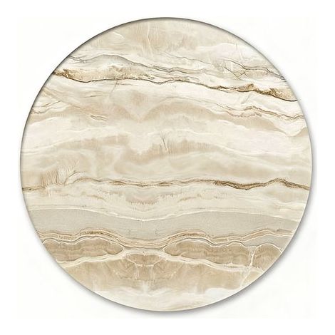 Posavasos - Juego de 8 piezas - Juego de posavasos - Posavasos de cristal - Regalo - 16 x 16 cm - Redondos - Beige - Estampado de mármol - Diseño de mármol (1/5)
