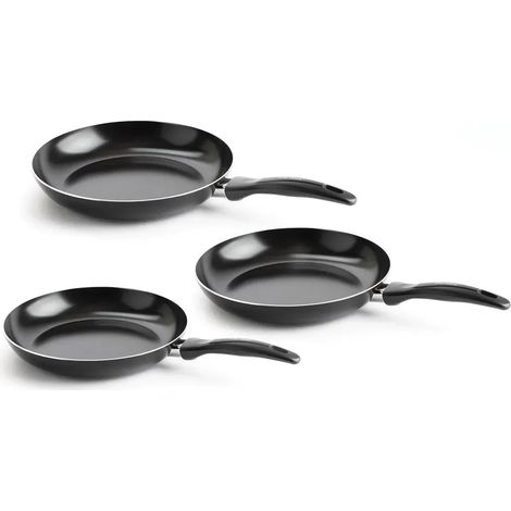 Lot de 3 poêles Vita Verte en aluminium anti-adhésif - Ø20/24/28cm - Tous feux (1/5)