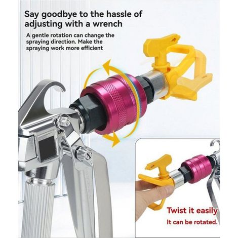 Pulvérisateur De Peinture Airless - Raccord Pivotant 360° - Pour Application Peinture Professionnelle - 1 Pièce (1/5)