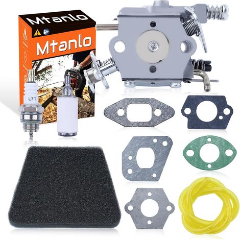 Kit de carburateur pour réglage de carburateur pour McCulloch MAC CAT 335 435 440 Poulan 2150LE 2155 2175 2350 2375 2450 2550LE PP210 PP260 PPB1838LE S1634 S1833 8 SM4018 tronçonneuse (1/5)