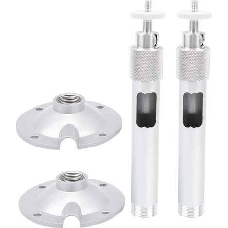Support Montage Caméra, Sécurité Murale Surveillance Plafond Vis Alliage Aluminium Mur Universel Camera Bracket Base Extensible Poteau Mural Pince Moniteur Boîtier 360Degré (1/5)