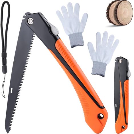 Folding Saw, Hand Saw for Pruning, High Performance Steel Saw with Three Sharp Teeth for Camping, Hiking, Hunting and Bushcraft (1/5)