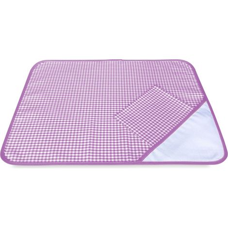 SET de table et SERVIETTES ASILE à CARREAUX FILS TEINTS avec de la toile AÏDA à broder le nom de Lilas