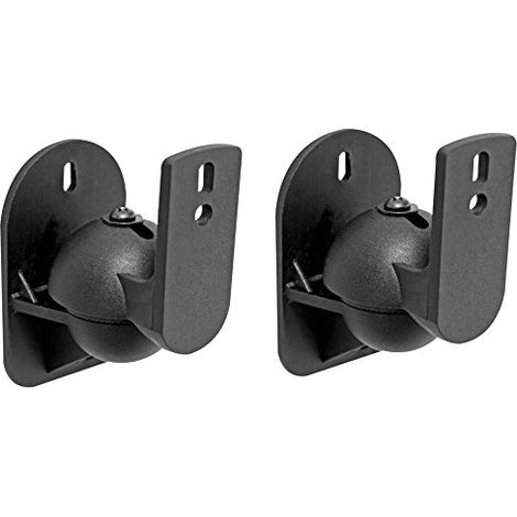 Velleman Support mural compact et robuste pour haut-parleurs, 2 pièces, vis de montage incluses, capacité de charge maximale de 3,5 kg, dimensions 6 x 3 cm, conception légère de seulement 0,07 kg, (1/5)