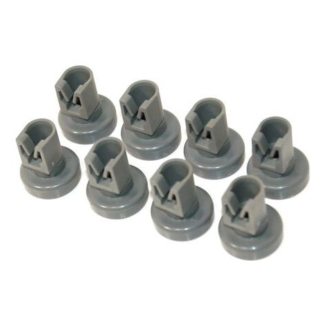 Rollen für Geschirrspüler-Unterkorb, 8er-Set, 25 mm, grau, für AEG, ELECTROLUX