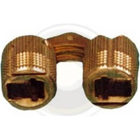 24 x CERNIERA CILINDRICA INVISIBILE OTTONE D 14 MM