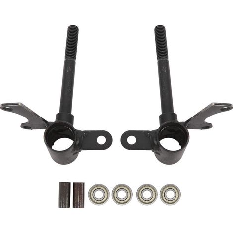 Paire de balises de direction de roue avant de 10 mm pour jusqu'à 110cc go kart quad atv noir (1/5)
