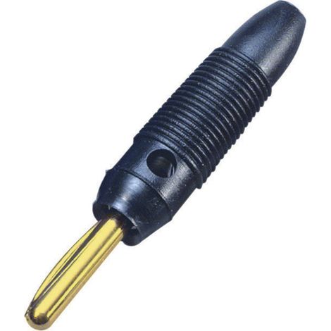 BKL Electronic 072150/G Bananenstecker Stecker, gerade Stift-Ø: 4 mm Schwarz 1 St.