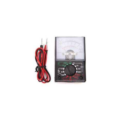 Multimètre analogique AC/DC – Plage de tension 0-1000V – Courant 0-500mA – Ohmmètre x1K – Décibels -20 à +22dB (1/5)