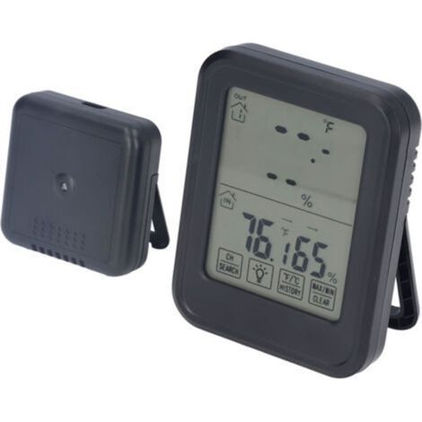 Thermomètre Hygromètre Électronique Sans Fil Intérieur Extérieur Surveillance de Température et Humidité Étanche avec Écran Tactile Magnétique Rétroéclairé Enregistreur de Données- (1/5)