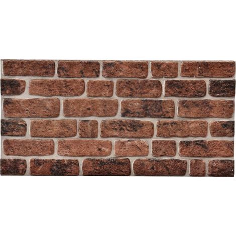 Wandpaneele 10 pcs Braunes Ziegel 100 x 50 cm EPS-Schaum vidaXL