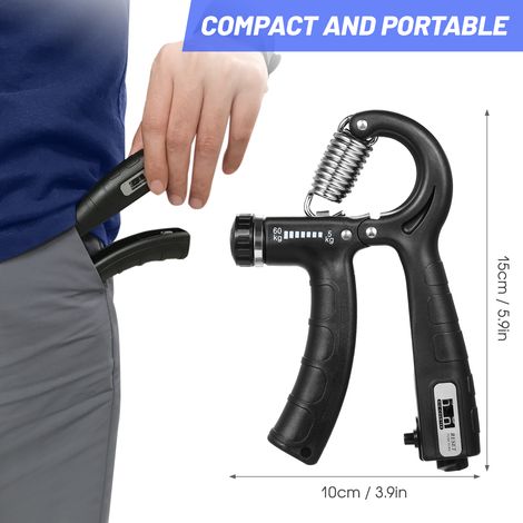 Renforcement de la poignée avec compteur, 2 pièces, 5-60kg, résistance réglable, exercice physique pour le renforcement musculaire, l'entraînement du poignet (1/5)