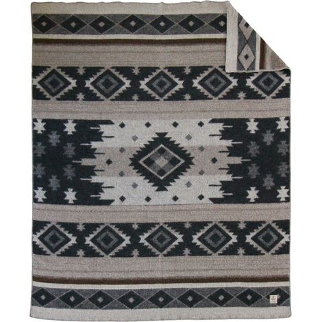 Couverture de lit double en laine coloris beige - Couvre-lit chaud pour chambre - PANGIVO (1/5)