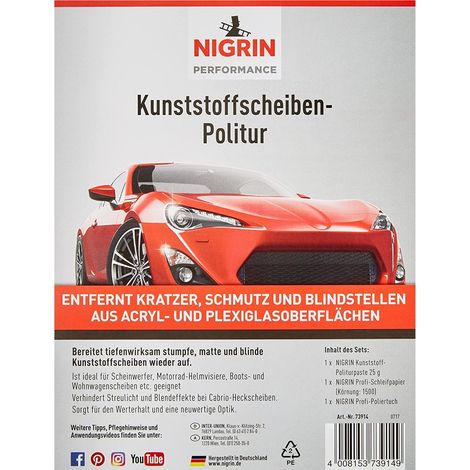 NIGRIN 73914 PERFORMANCE Kunststoffscheibenpolitur 1 St. (1/4)