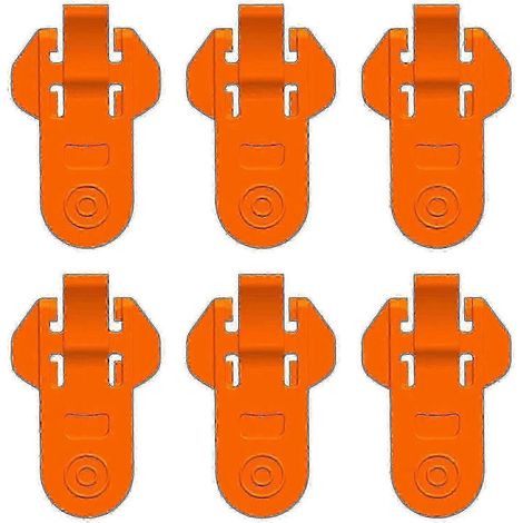 Ouvre-boîtes en acier inoxydable, lot de 6, avec décapsuleur intégré et prise en main facile, pour usage domestique et professionnel. Couleur : orange. (1/5)