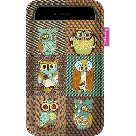 Étui pour smartphone, motif Bertoni, feutrine écologique, 105 x 175 mm, gris, impression résistante, protection optimale, lavable en machine à 40 °C. (1/5)