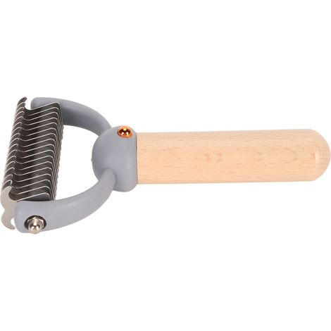 Brosse de Démêlage pour Chats et Chiens, Élimine les Nœuds et les Poils Morts, Outil de Toilettage Gris (1/5)