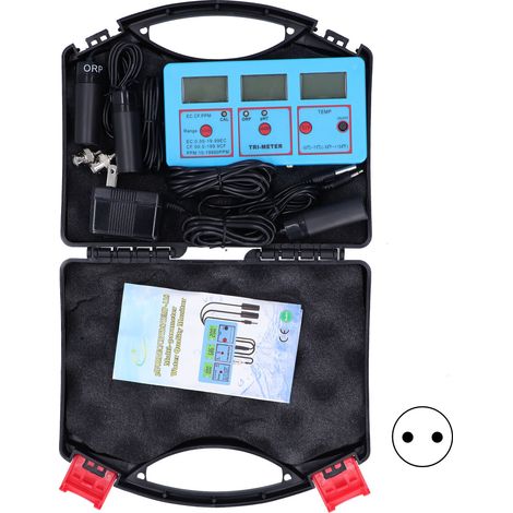 PH-118 Moniteur de qualité de l'eau multiparamètres, écran LCD rétroéclairé, testeur ORP, pH, EC, TDS, CF, TEMP, prise UE 220 V (1/5)