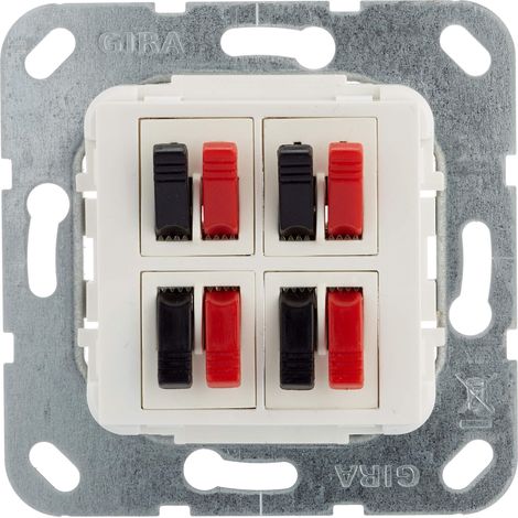 Gira Collegamento Altoparlante 569403 Inserto 4 Vie Bianco Puro (1/4)