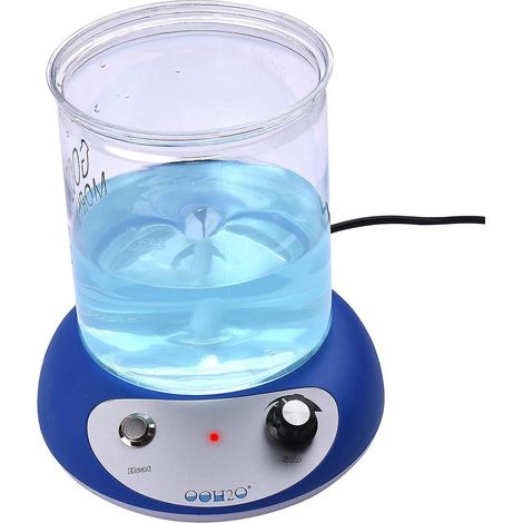 Mini-Magnetrührer mit Heizplatte, Rührgeschwindigkeit einstellbar, mit Rührstab, 2000 ml