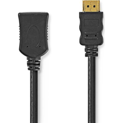 Nedis High Speed HDMI ™ Kabel mit Ethernet / HDMI™ Stecker / HDMI™ Ausgang / 4K@60Hz / ARC / 10.2 Gbps / 1.00 m / Rund / PVC / Schwarz / Label