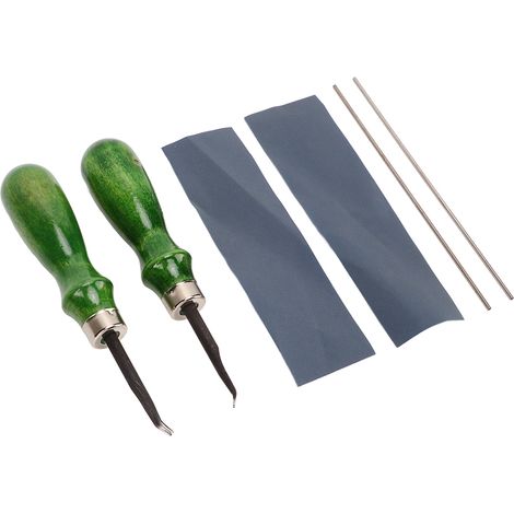 Outil à chanfreiner les bords, tranchant et précis, manche en bois haute dureté, 2 tailles, outil de coupe pour le travail du cuir et le bricolage du cuir