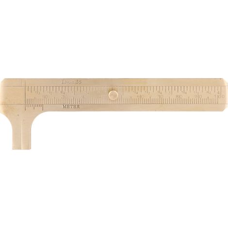 Pied à coulisse en laiton à double échelle, règle de mesure pour bijoux, outil de mesure 0-100 mm (1/5)