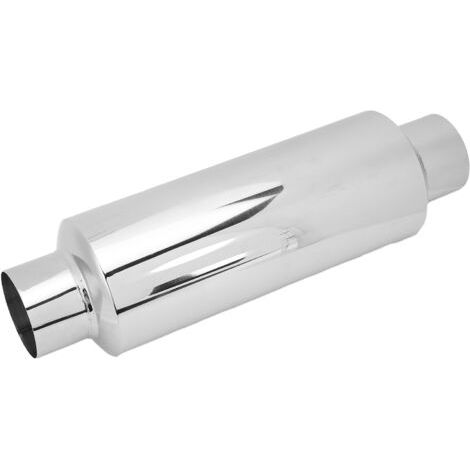 Silencieux d'échappement 2,5 pouces à passage direct en acier inoxydable, silencieux en coton universel (1/5)
